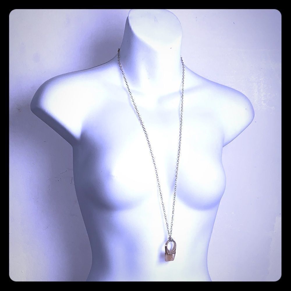 Statement necklace with Abstract Ring Pendant